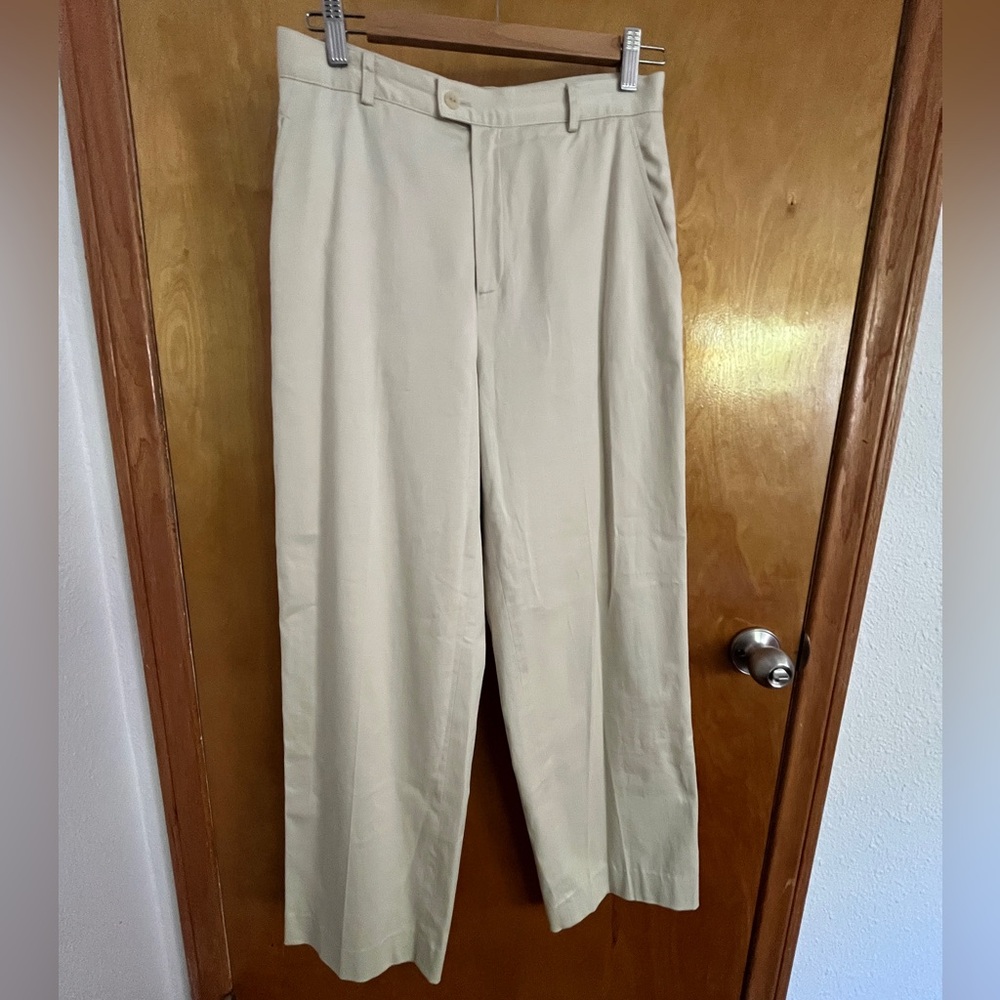 Philippe Adec Vintage Beige Wide-Leg Trousers